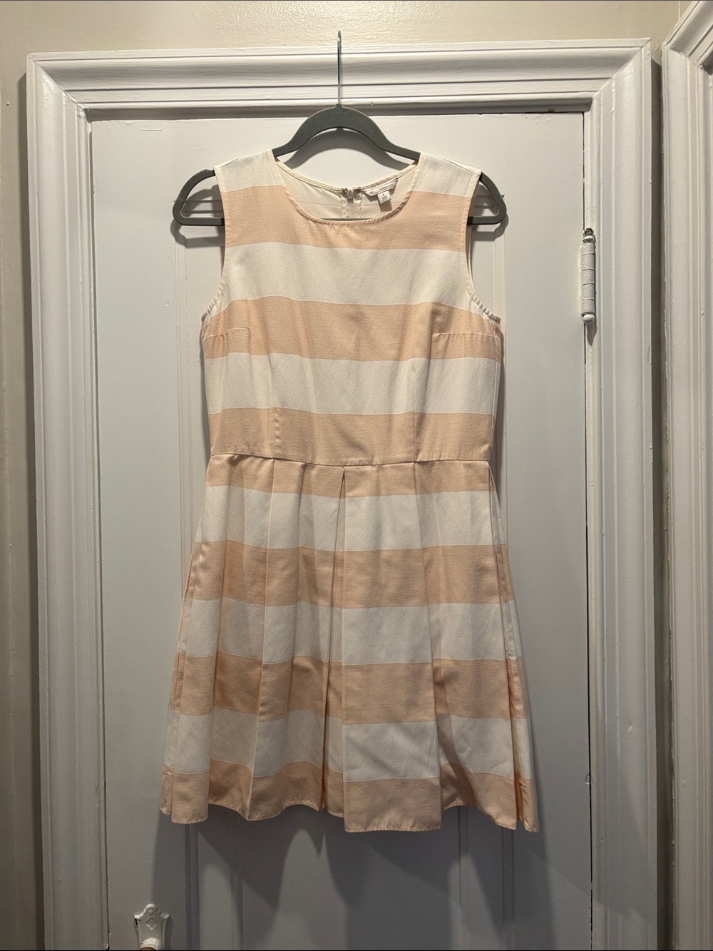 GAP Peach and White Striped Sleeveless Dress